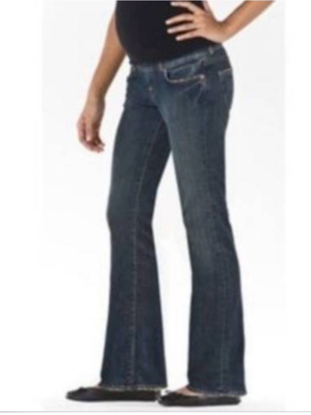 Maternity Lucky Brand Lil Maggie Jean Pea In Pod Boot cut Flare Sz Small